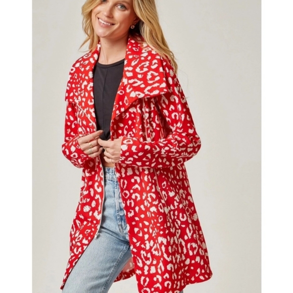 Andrée Leopard Print lightweight Jacket Size Medium - Picture 2 of 8